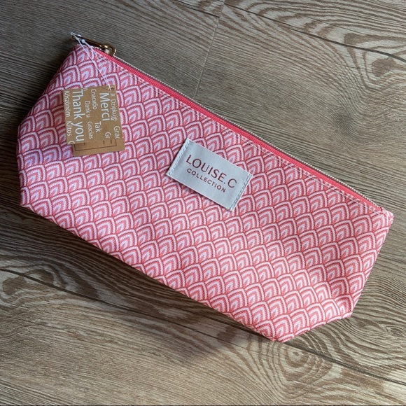 LOUISE. C COLLECTION PINK ZIPPER POUCH/COSMETIC BAG/MAKEUP BAG, PINK, BNWT - Picture 5 of 5